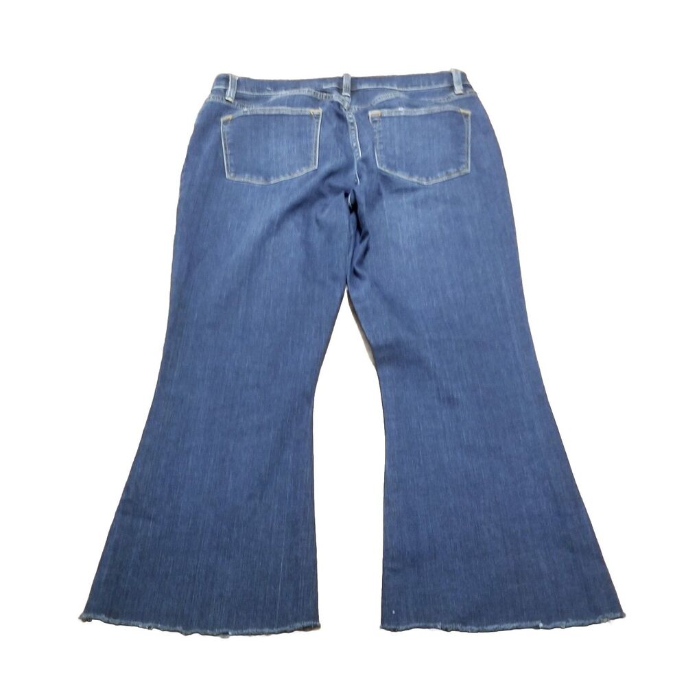 Frame Le High Flare Jeans Women's Size 29 Crop Raw Hem Stretch Denim (30x23) - Picture 3 of 7